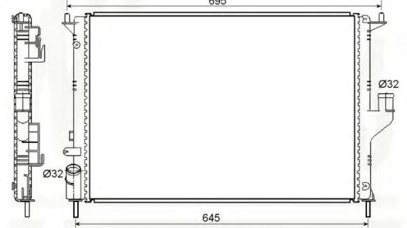 Radiator, racire motor DACIA LOGAN MCV (KS) (2007 - 2016) NRF 53118 piesa NOUA