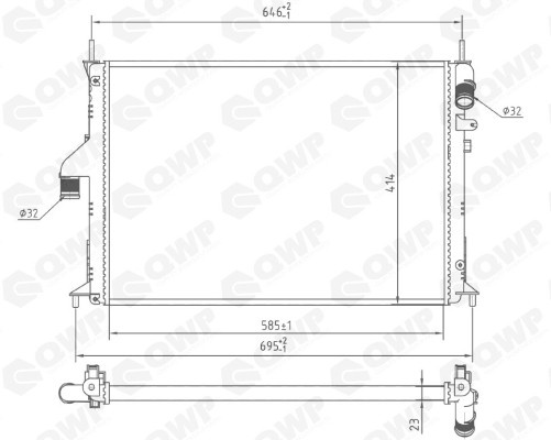 Radiator, racire motor DACIA SANDERO (2008 - 2016) QWP WRA181 piesa NOUA