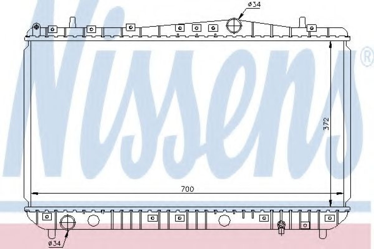 Radiator, racire motor DAEWOO NUBIRA Limuzina (KLAN) (2003 - 2016) NISSENS 61633 piesa NOUA