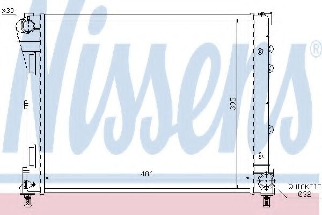 Radiator, racire motor FIAT 500 (312) (2007 - 2016) NISSENS 61935 piesa NOUA