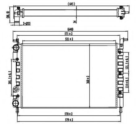 Radiator, racire motor FIAT ALBEA (178) (1996 - 2009) NRF 58219 piesa NOUA