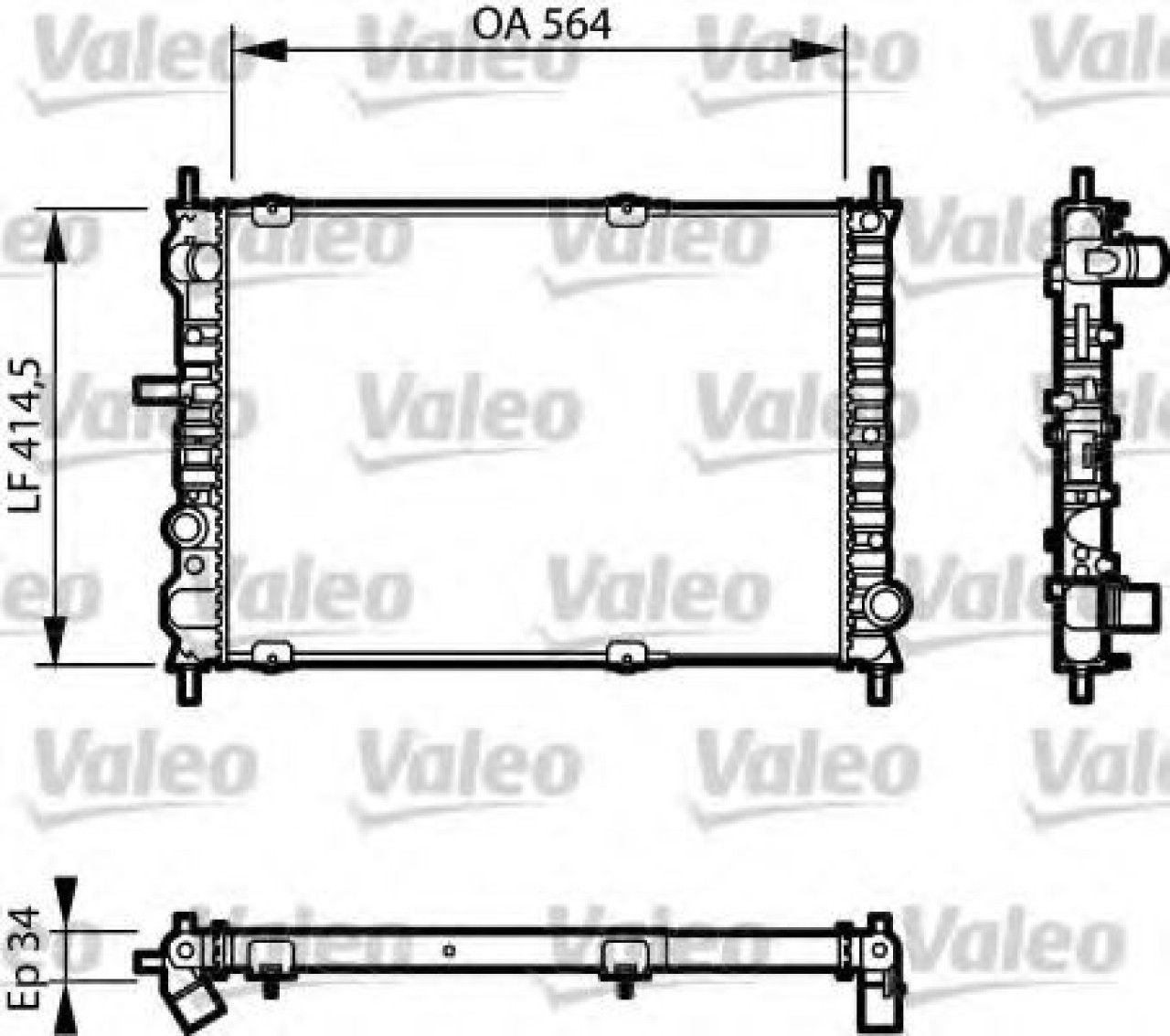 Radiator, racire motor FIAT BRAVA (182) (1995 - 2003) VALEO 732623 piesa NOUA