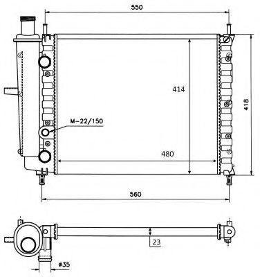 Radiator, racire motor FIAT BRAVO I (182) (1995 - 2001) NRF 58016 piesa NOUA