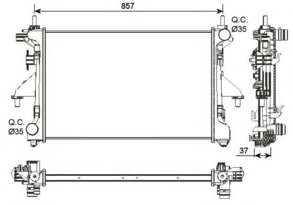 Radiator, racire motor FIAT DUCATO caroserie (250, 290) (2006 - 2016) NRF 54202 piesa NOUA