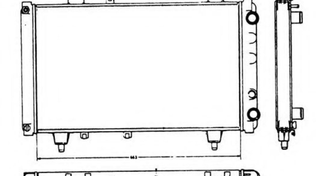 Radiator, racire motor FIAT DUCATO caroserie (280) (1982 - 1990) NRF 58749 piesa NOUA