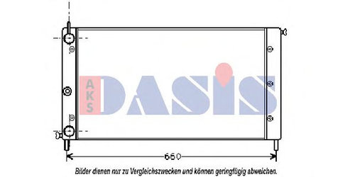 Radiator, racire motor FIAT FIORINO (147) (1980 - 1993) AKS DASIS 080550N piesa NOUA