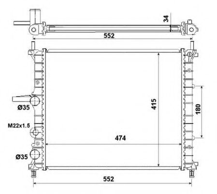 Radiator, racire motor FIAT MULTIPLA (186) (1999 - 2010) NRF 53227 piesa NOUA