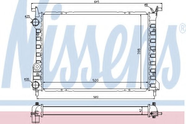 Radiator, racire motor FIAT PALIO Weekend (178DX) (1996 - 2016) NISSENS 61804 piesa NOUA