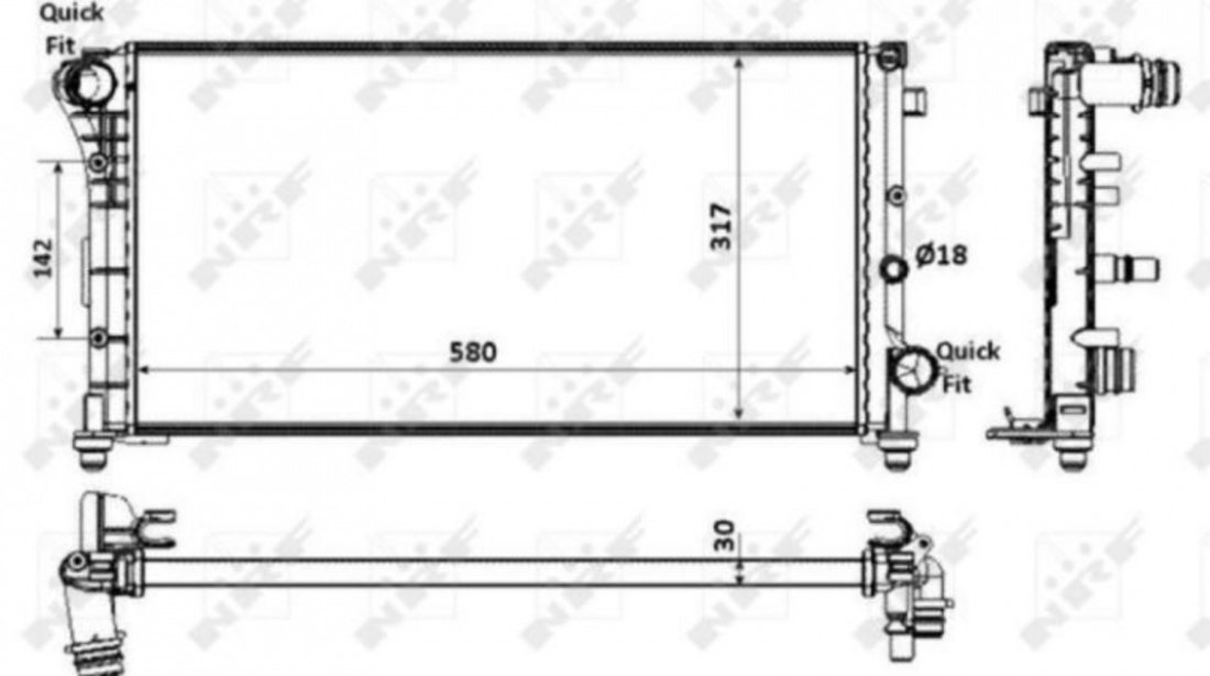 Radiator, racire motor Fiat PANDA Van (169) 2004-2016 #3 01043117