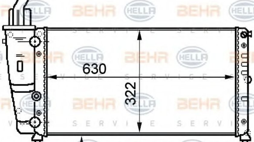 Radiator, racire motor FIAT PUNTO Cabriolet (176C) (1994 - 2000) HELLA 8MK 376 718-081 piesa NOUA