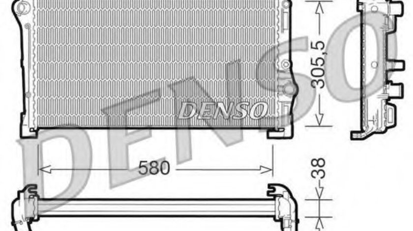 Radiator, racire motor FIAT PUNTO Van (188AX) (2000 - 2009) DENSO DRM13010 piesa NOUA