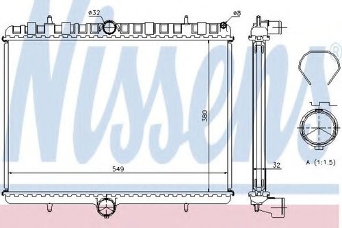 Radiator, racire motor FIAT SCUDO caroserie (272, 270) (2007 - 2016) NISSENS 63621A piesa NOUA