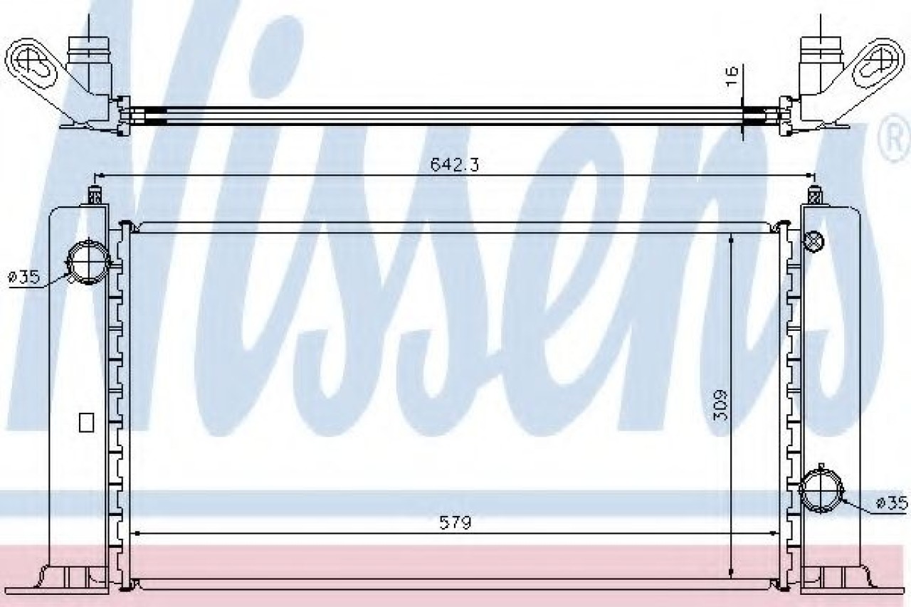 Radiator, racire motor FIAT STILO Multi Wagon (192) (2003 - 2008) NISSENS 61883A piesa NOUA