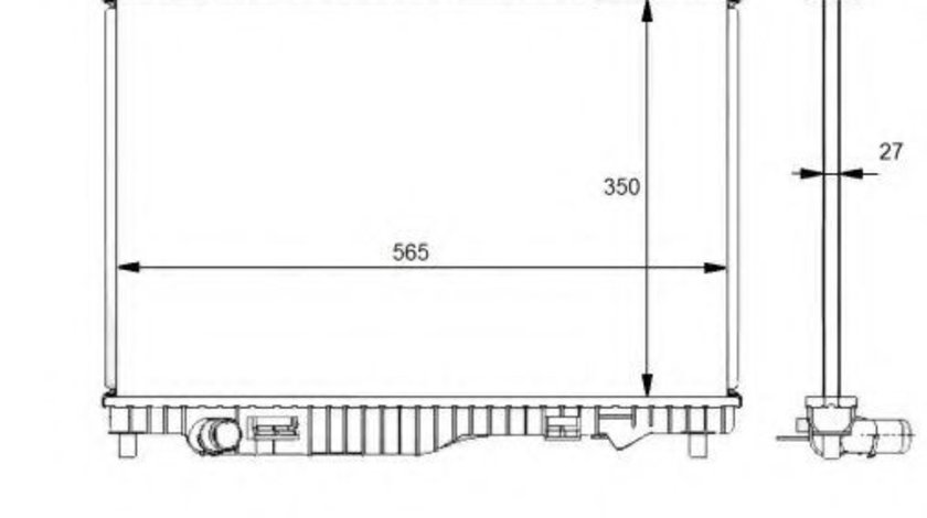 Radiator, racire motor FORD B-MAX (JK) (2012 - 2016) NRF 59134 piesa NOUA