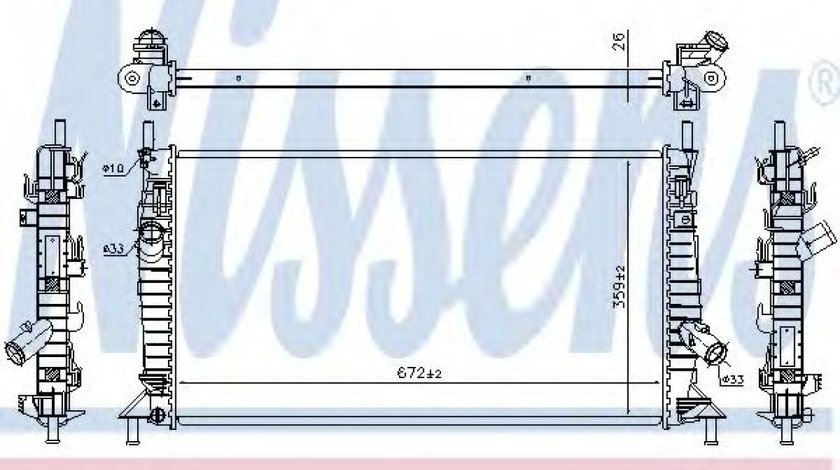 Radiator, racire motor FORD C-MAX (DM2) (2007 - 2016) NISSENS 62017A piesa NOUA