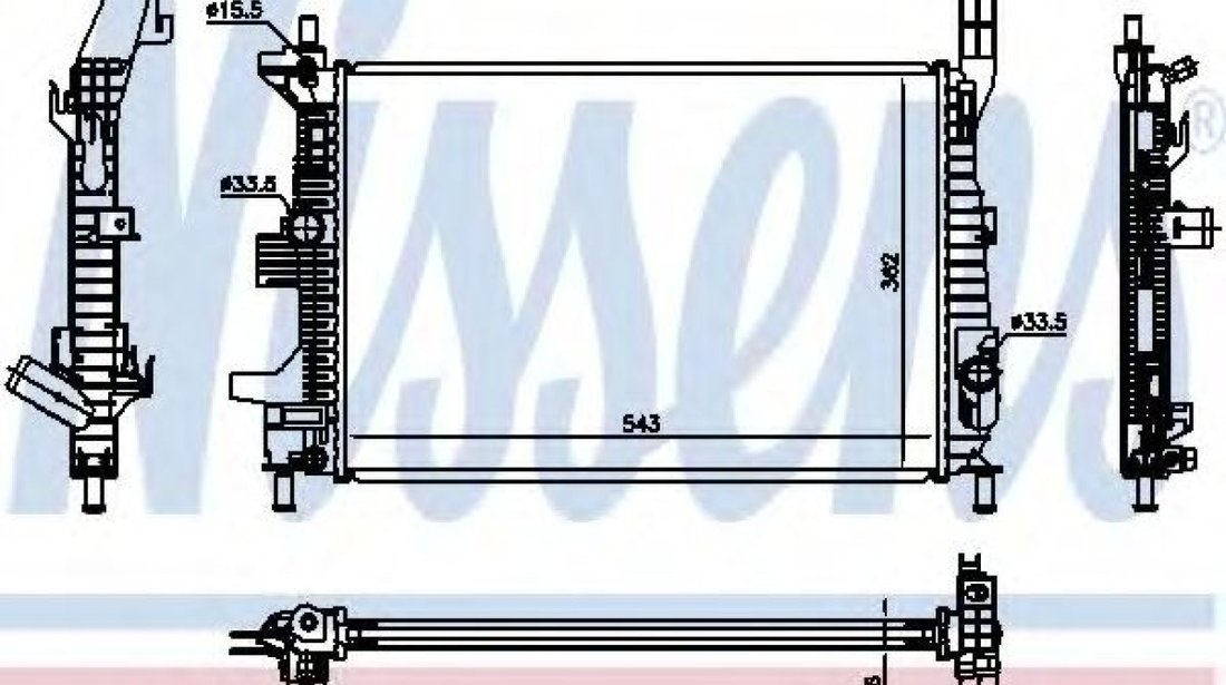 Radiator, racire motor FORD C-MAX II (DXA) (2010 - 2016) NISSENS 66860 piesa NOUA