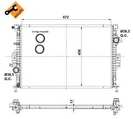 Radiator, racire motor FORD C-MAX II Van (2010 - 2016) NRF 53737 piesa NOUA