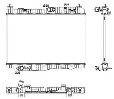 Radiator, racire motor FORD ECOSPORT (2011 - 2016) NRF 53044 piesa NOUA