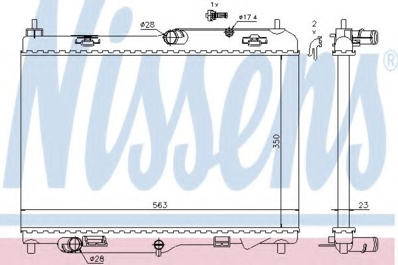 Radiator, racire motor FORD ECOSPORT (2011 - 2016) NISSENS 69233 piesa NOUA