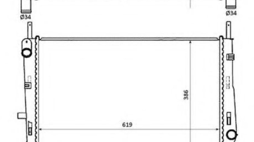Radiator, racire motor FORD MONDEO II Combi (BNP) (1996 - 2000) NRF 509528 piesa NOUA