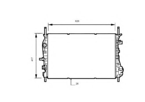 Radiator, racire motor FORD MONDEO III (B5Y) (2000 - 2007) NRF 53741 piesa NOUA