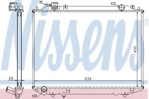 Radiator, racire motor FORD RANGER (ER, EQ) (1998 - 2006) NISSENS 62246A piesa NOUA