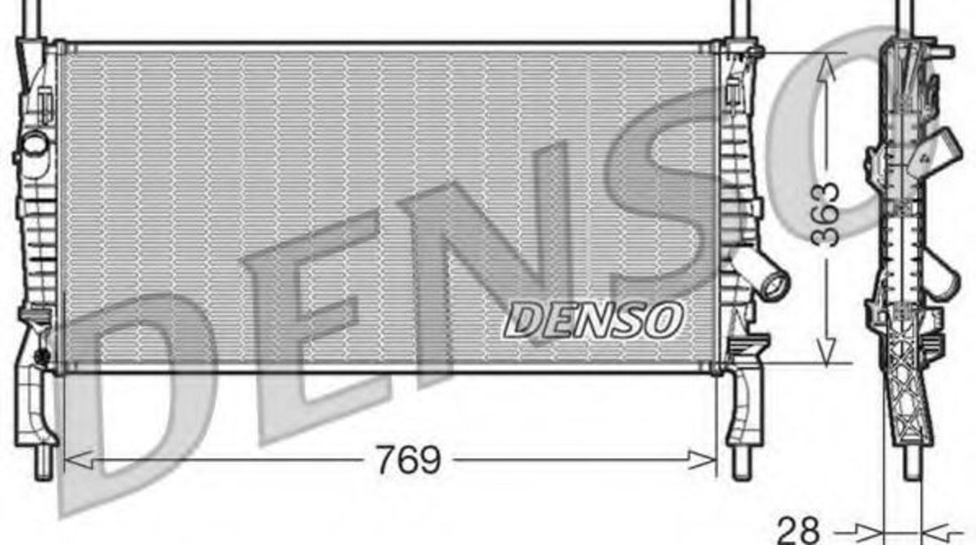 Radiator, racire motor FORD TRANSIT bus (2006 - 2014) DENSO DRM10106 piesa NOUA