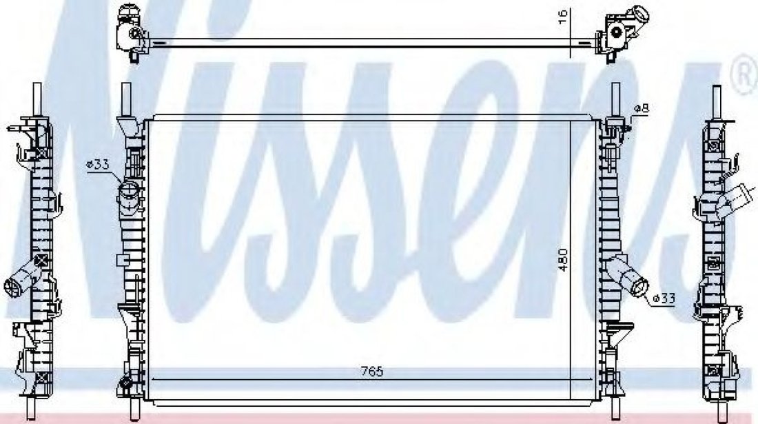 Radiator, racire motor FORD TRANSIT bus (2013 - 2016) NISSENS 66861 piesa NOUA