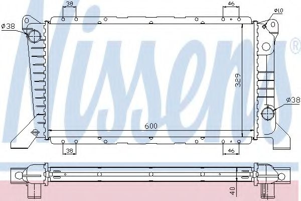 Radiator, racire motor FORD TRANSIT caroserie (E) (1994 - 2000) NISSENS 62241A piesa NOUA