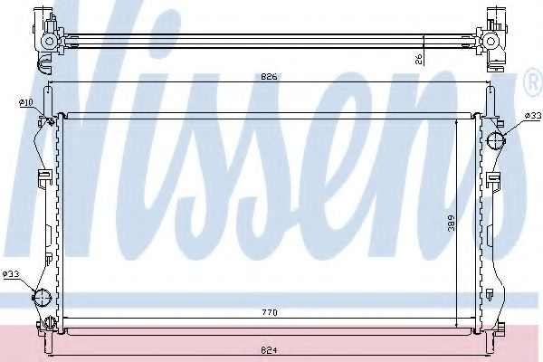 Radiator, racire motor FORD TRANSIT caroserie (FA) (2000 - 2006) NISSENS 62043A piesa NOUA