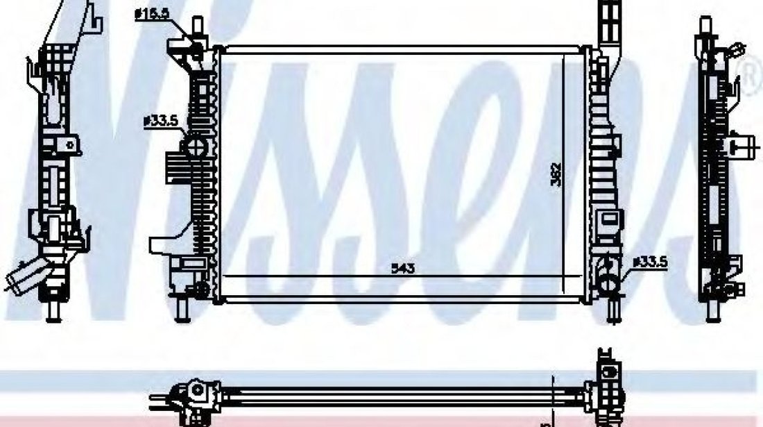 Radiator, racire motor FORD TRANSIT CONNECT caroserie (2013 - 2016) NISSENS 69238 piesa NOUA