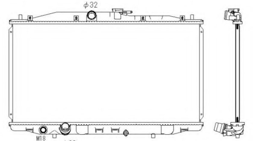 Radiator, racire motor HONDA ACCORD VII Tourer (CM) (2003 - 2008) NRF 53392 piesa NOUA