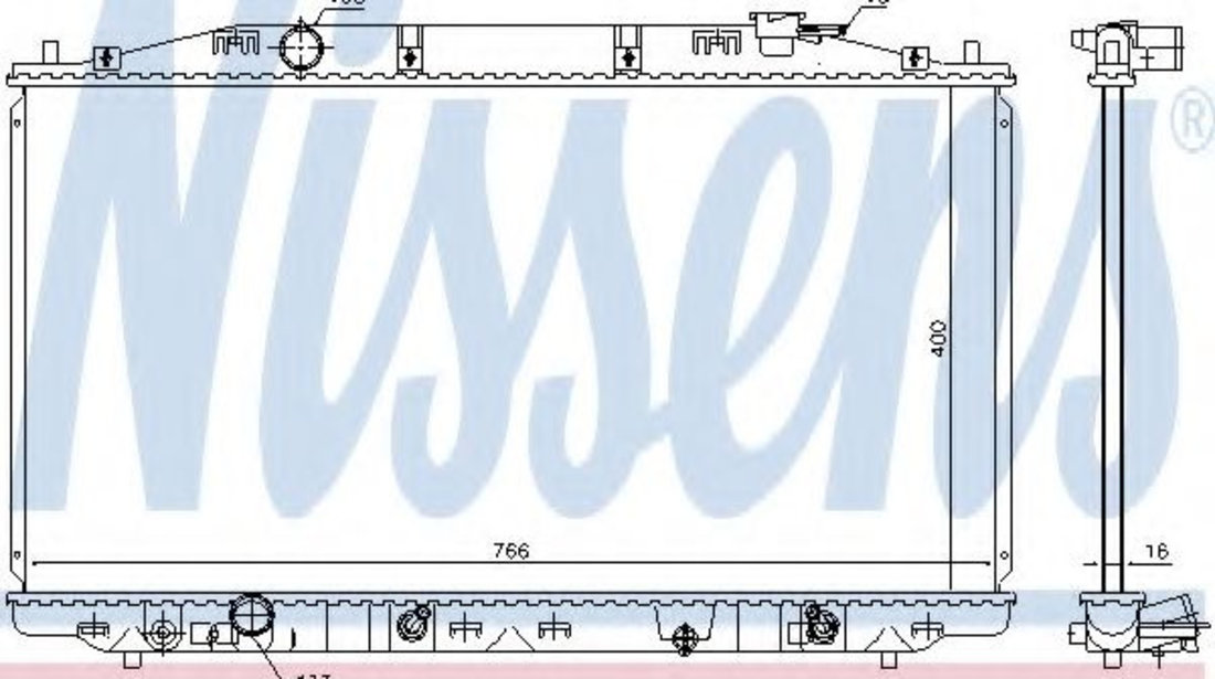 Radiator, racire motor HONDA ACCORD VIII (CU) (2008 - 2016) NISSENS 68096 piesa NOUA