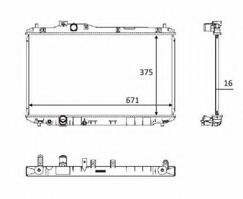 Radiator, racire motor HONDA CIVIC IX Limuzina (FB, FG) (2011 - 2016) NRF 58537 piesa NOUA