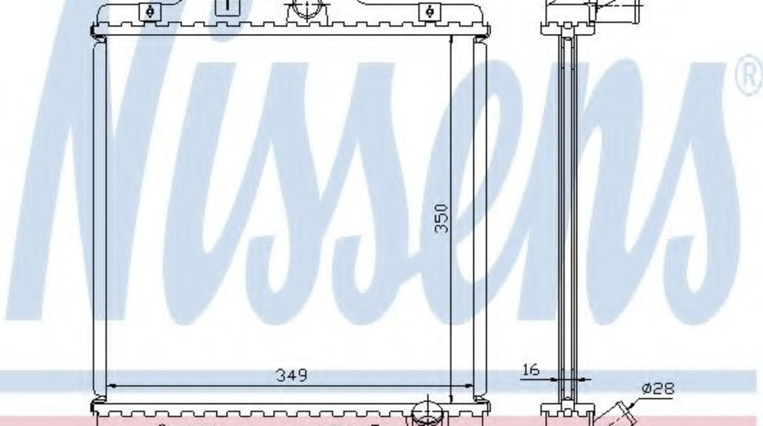 Radiator, racire motor HONDA CIVIC VI Limuzina (EJ, EK) (1995 - 2001) NISSENS 63309A piesa NOUA