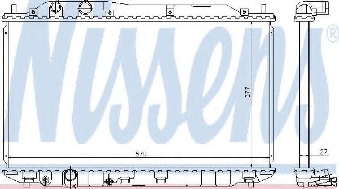 Radiator, racire motor HONDA CIVIC VIII Hatchback (FN, FK) (2005 - 2012) NISSENS 68143 piesa NOUA