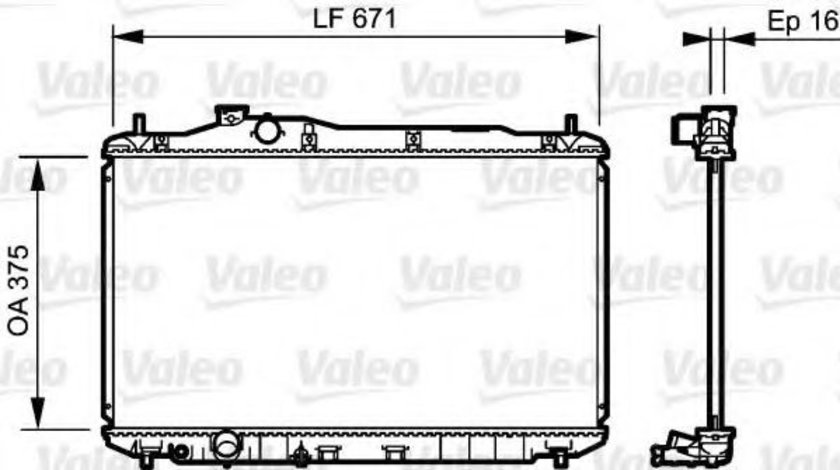 Radiator, racire motor HONDA CIVIC VIII Limuzina (FD, FA) (2005 - 2012) VALEO 735243 piesa NOUA