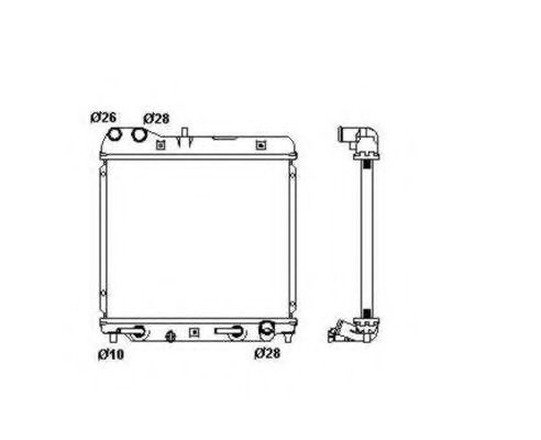 Radiator, racire motor HONDA JAZZ II (GD) (2002 - 2008) NRF 53408 piesa NOUA