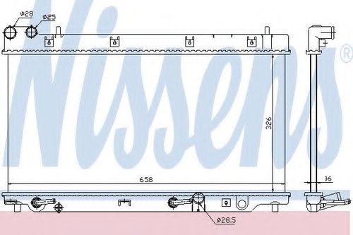 Radiator, racire motor HONDA JAZZ II (GD) (2002 - 2008) NISSENS 68098 piesa NOUA