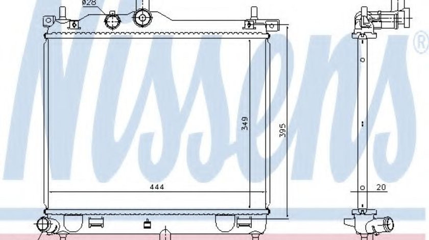 Radiator, racire motor HYUNDAI i10 (PA) (2007 - 2013) NISSENS 67610 piesa NOUA