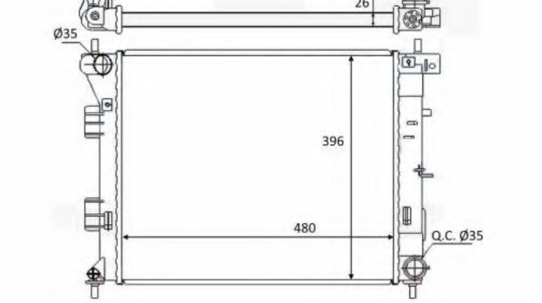 Radiator, racire motor HYUNDAI i30 Cupe (2013 - 2016) NRF 58522 piesa NOUA