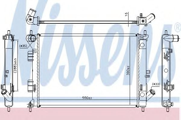 Radiator, racire motor HYUNDAI i30 Cupe (2013 - 2016) NISSENS 67555 piesa NOUA