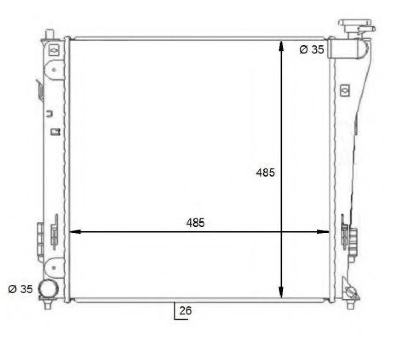 Radiator, racire motor HYUNDAI i40 CW (VF) (2011 - 2016) NRF 59086 piesa NOUA