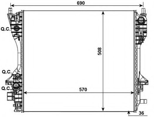 Radiator, racire motor JAGUAR XJ (NNA, X35, J12, J24) (2009 - 2016) NRF 53012 piesa NOUA