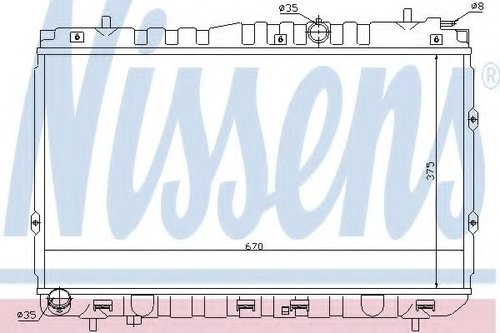 Radiator, racire motor KIA CERATO (LD) (2004 - 2016) NISSENS 66681 piesa NOUA