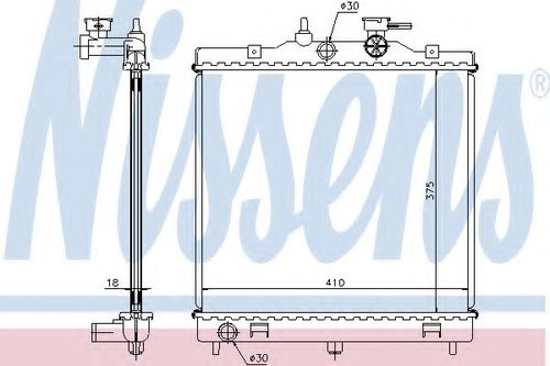 Radiator, racire motor KIA PICANTO (BA) (2004 - 2011) NISSENS 66655 piesa NOUA