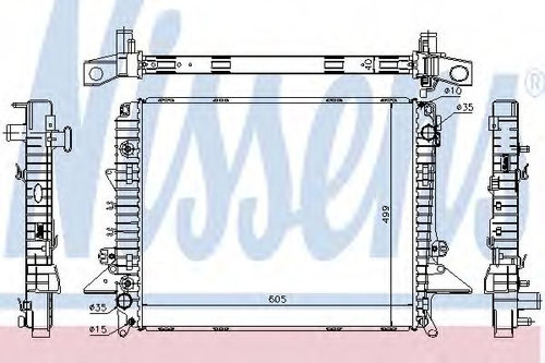 Radiator, racire motor LAND ROVER RANGE ROVER SPORT (LS) (2005 - 2013) NISSENS 64321A piesa NOUA