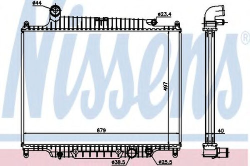 Radiator, racire motor LAND ROVER RANGE ROVER SPORT (LS) (2005 - 2013) NISSENS 643222 piesa NOUA