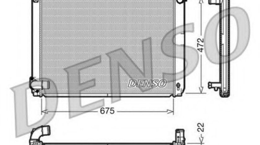 Radiator, racire motor LEXUS RX (MHU3, GSU3, MCU3) (2003 - 2008) DENSO DRM51005 piesa NOUA