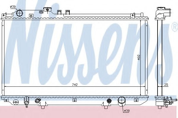 Radiator, racire motor LEXUS SC (UZZ40_) (2001 - 2010) NISSENS 64658 piesa NOUA